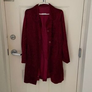 Red wills River co size 6 knee length coat